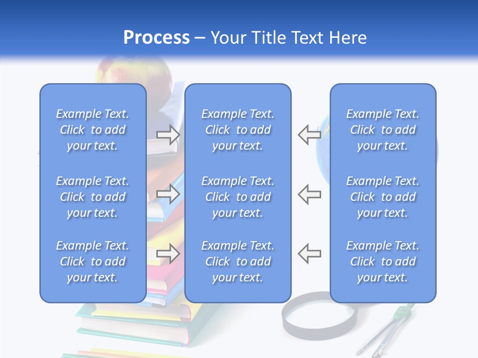 School Supplies Chalk Paper PowerPoint Template