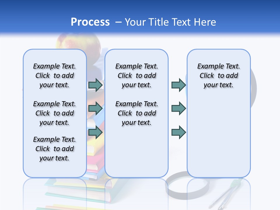 School Supplies Chalk Paper PowerPoint Template
