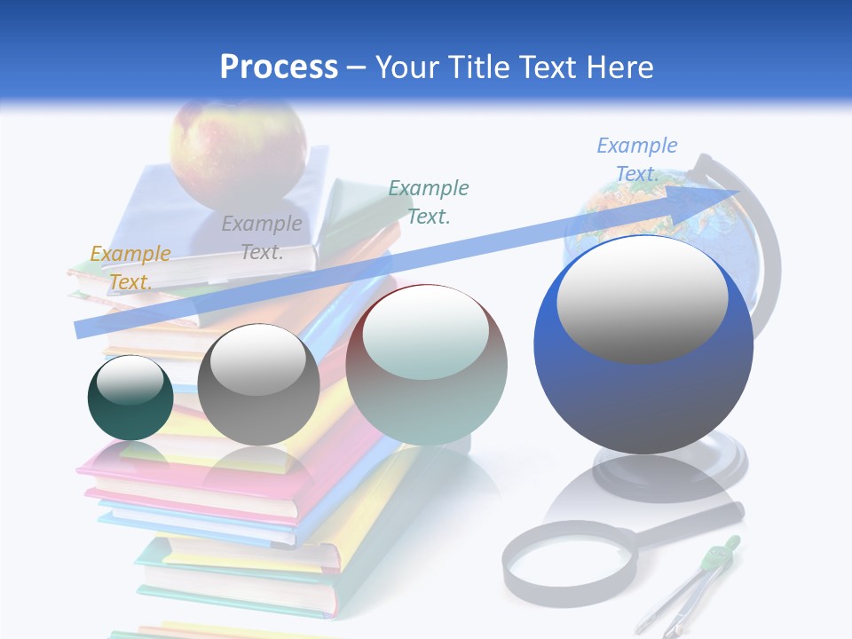 School Supplies Chalk Paper PowerPoint Template