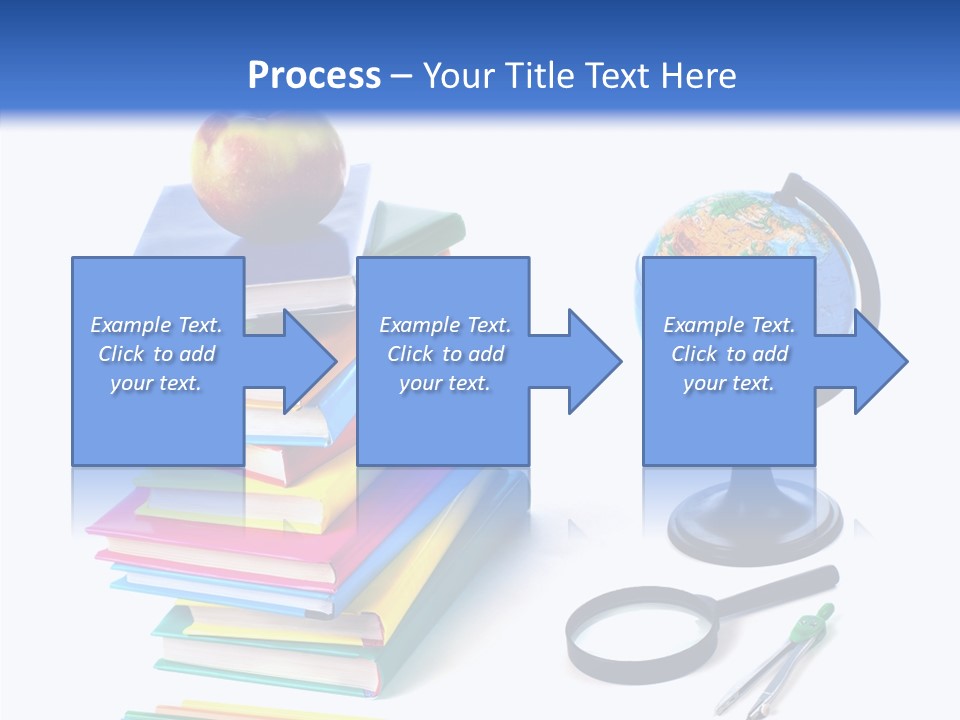 School Supplies Chalk Paper PowerPoint Template