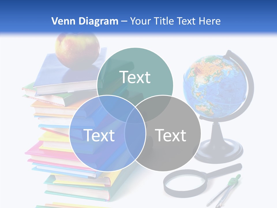 School Supplies Chalk Paper PowerPoint Template