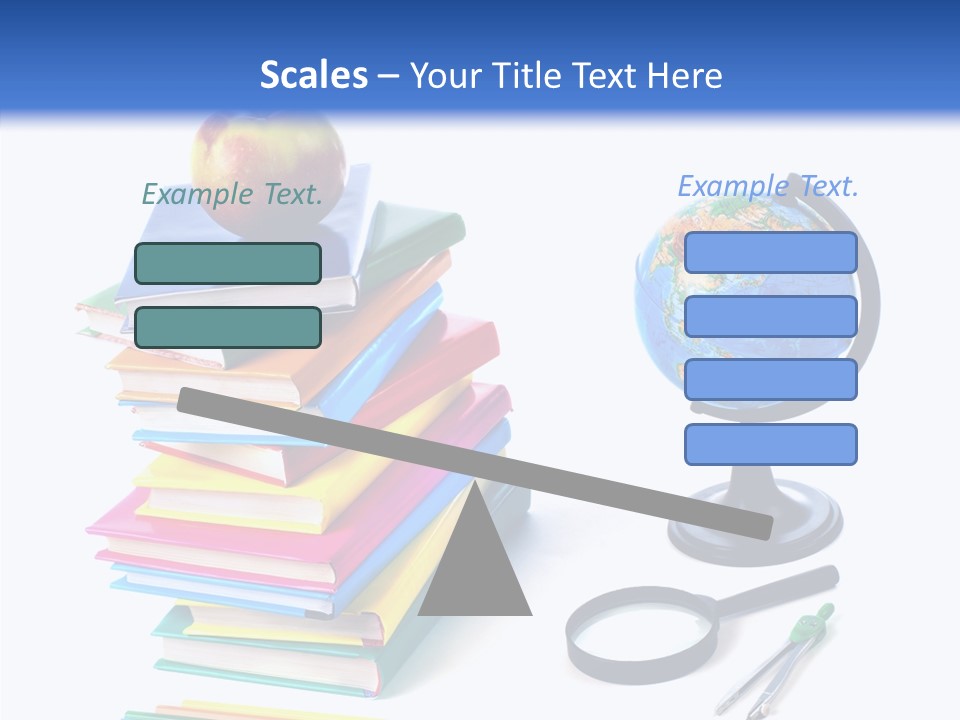 School Supplies Chalk Paper PowerPoint Template
