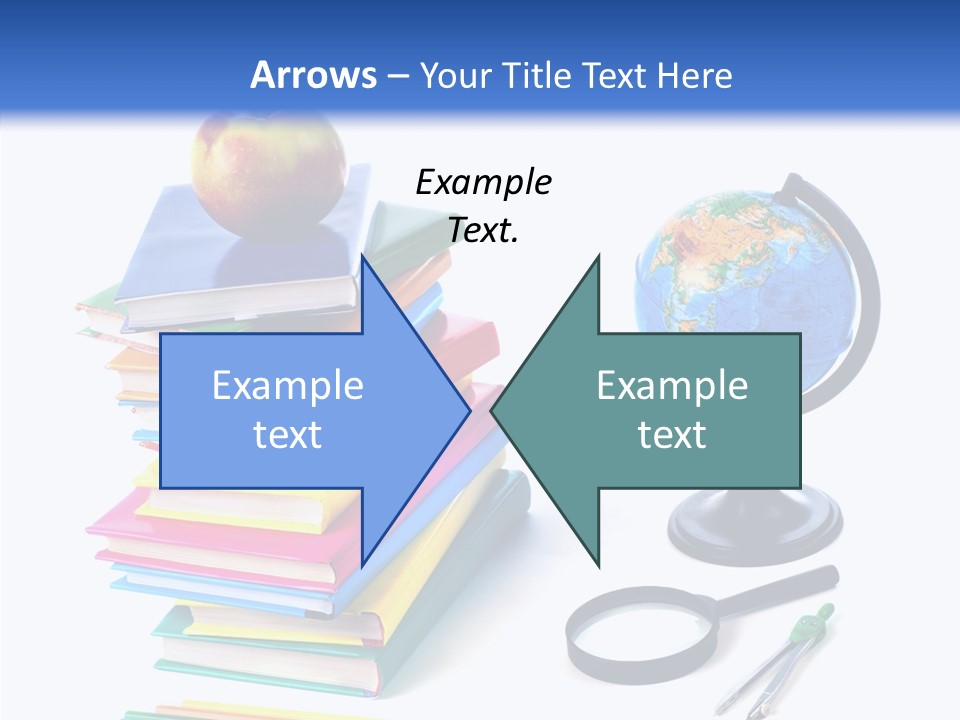 School Supplies Chalk Paper PowerPoint Template