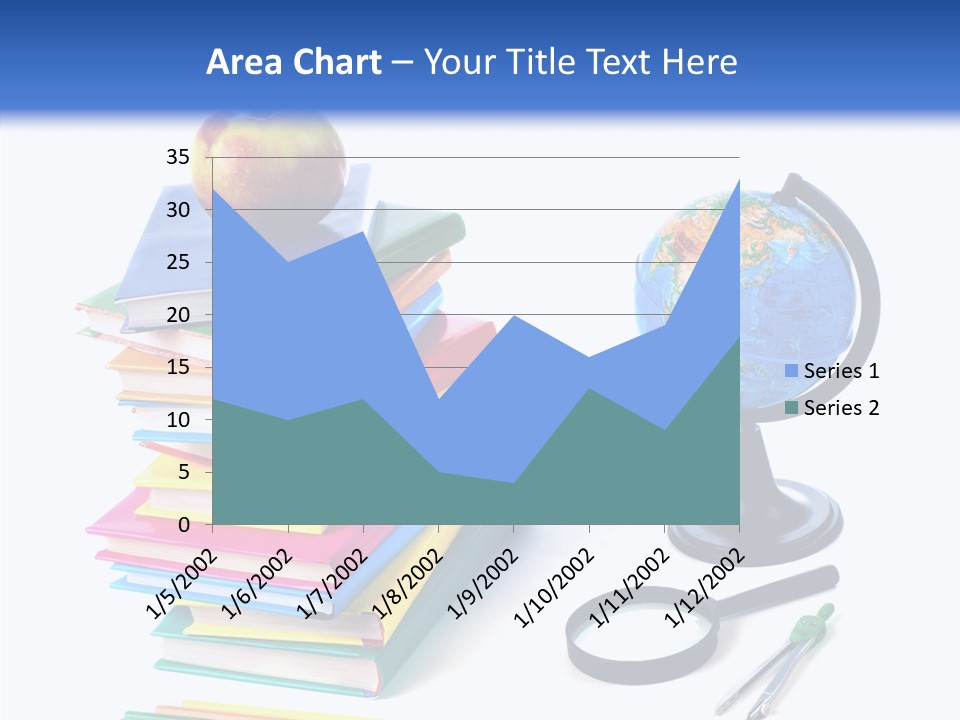 School Supplies Chalk Paper PowerPoint Template
