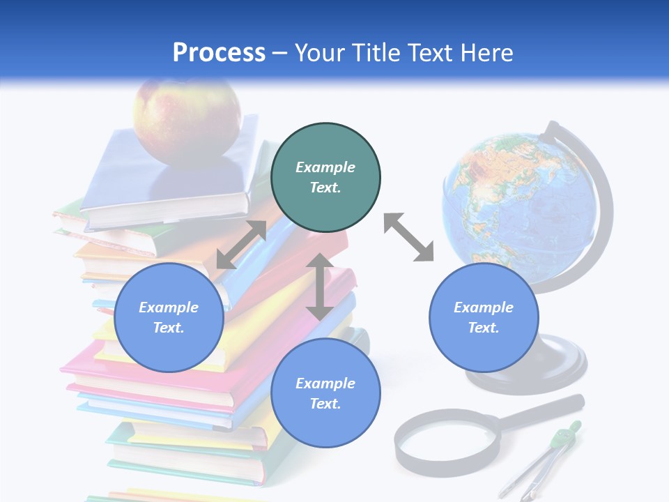 School Supplies Chalk Paper PowerPoint Template
