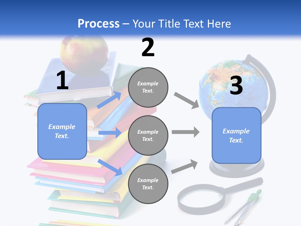 School Supplies Chalk Paper PowerPoint Template