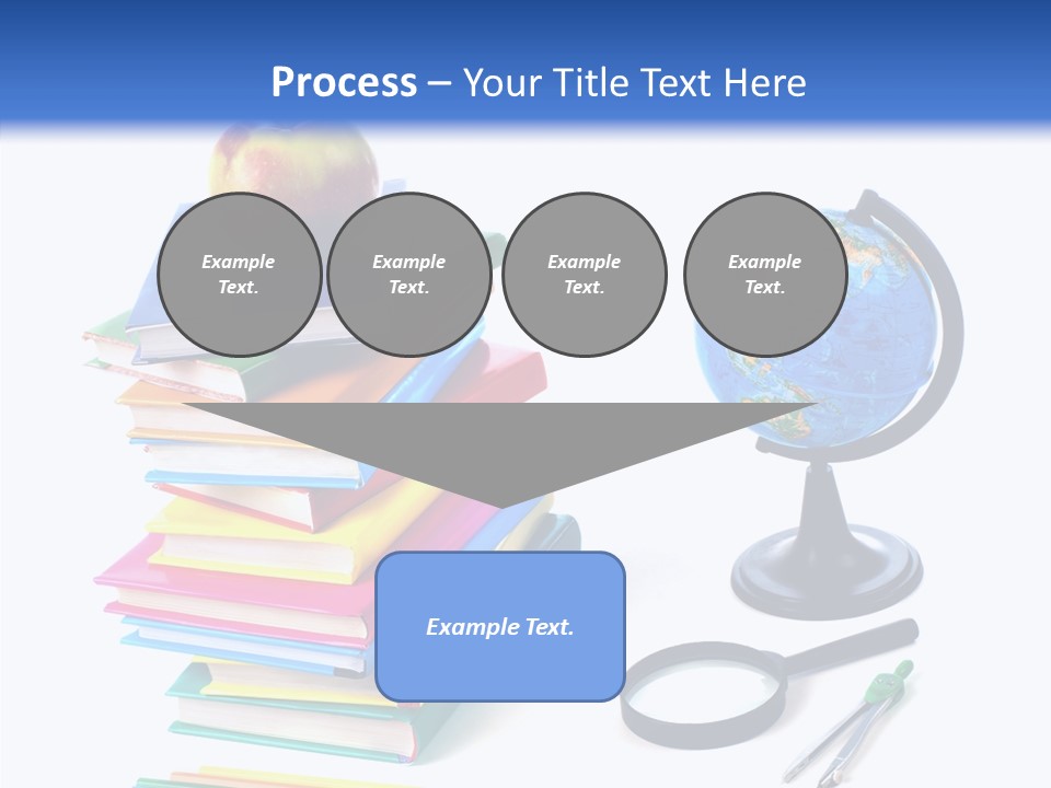 School Supplies Chalk Paper PowerPoint Template