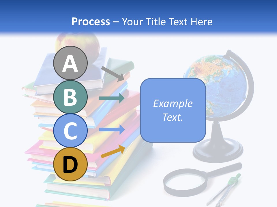 School Supplies Chalk Paper PowerPoint Template