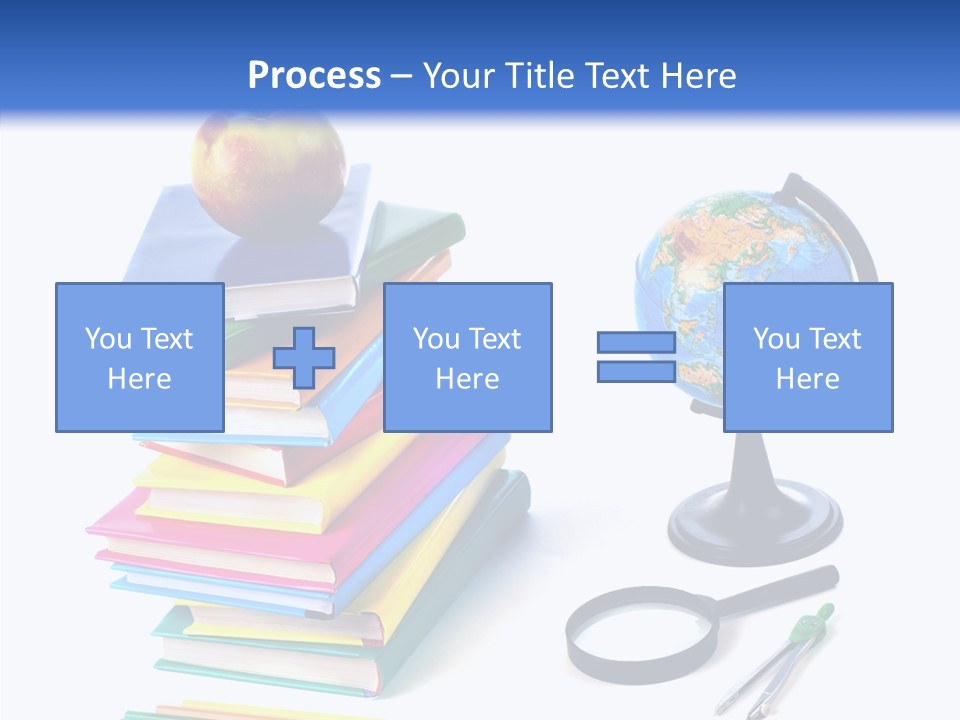 School Supplies Chalk Paper PowerPoint Template