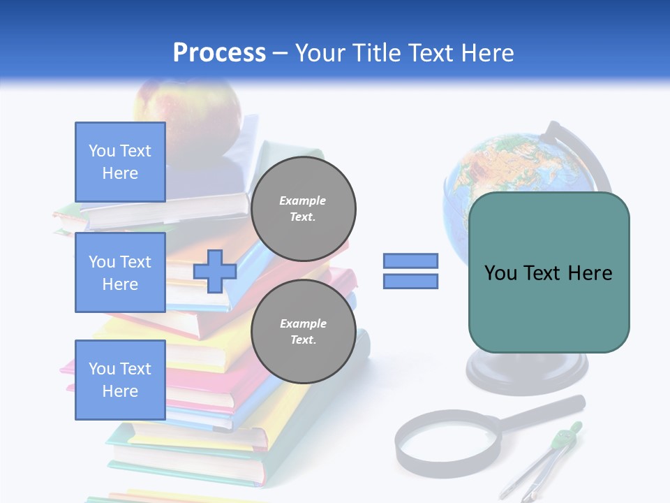 School Supplies Chalk Paper PowerPoint Template
