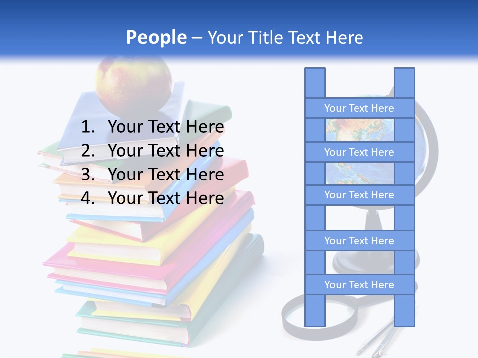 School Supplies Chalk Paper PowerPoint Template