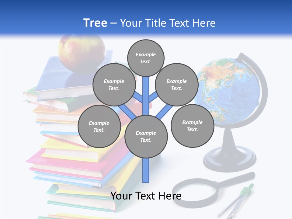 School Supplies Chalk Paper PowerPoint Template