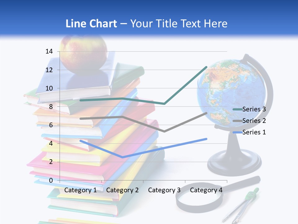 School Supplies Chalk Paper PowerPoint Template
