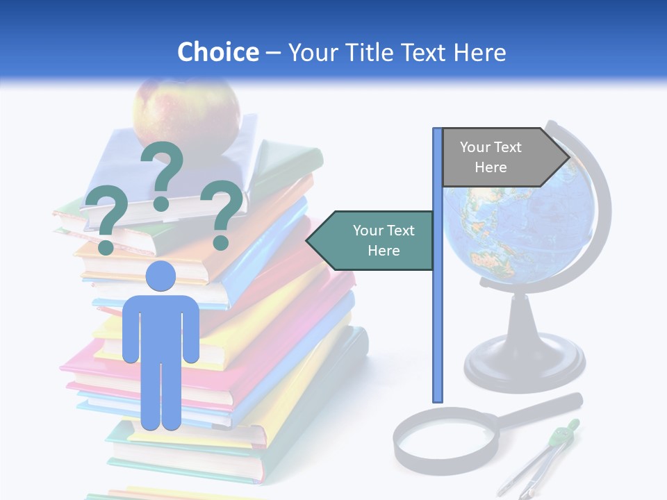 School Supplies Chalk Paper PowerPoint Template