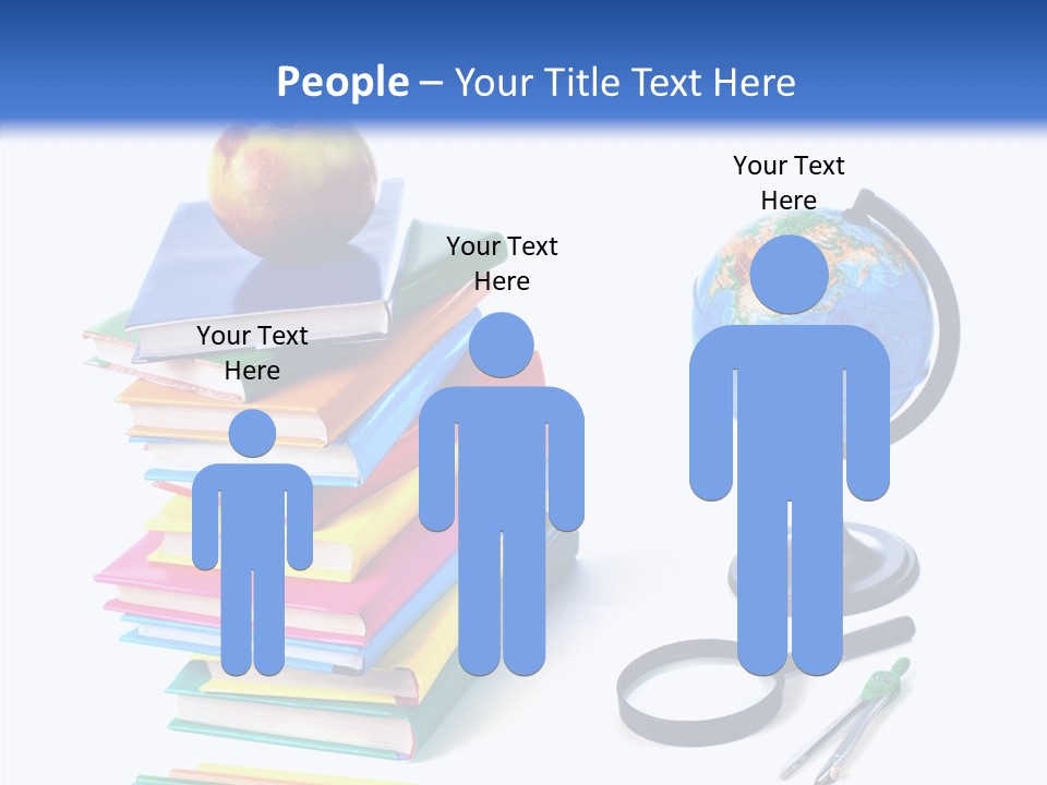 School Supplies Chalk Paper PowerPoint Template