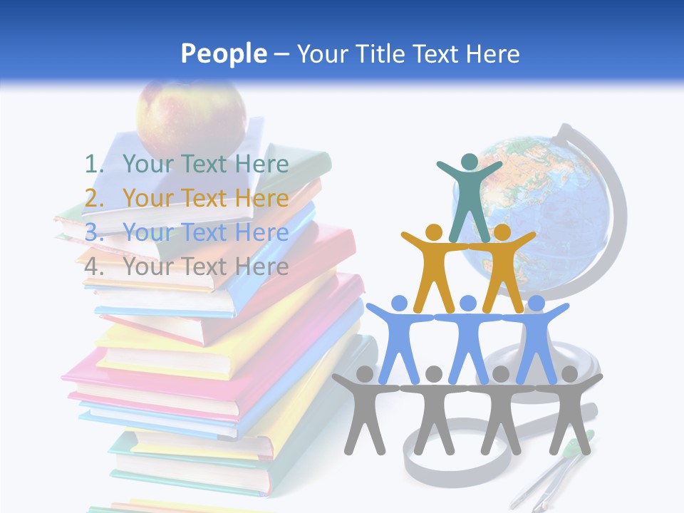 School Supplies Chalk Paper PowerPoint Template
