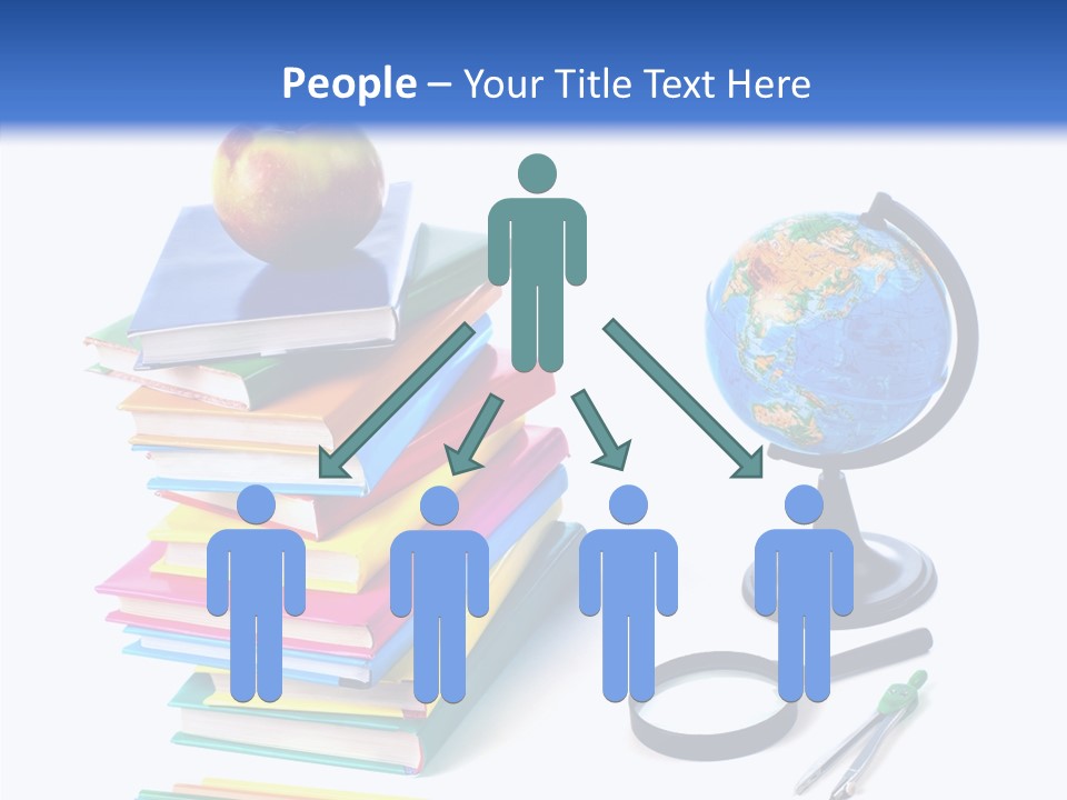School Supplies Chalk Paper PowerPoint Template