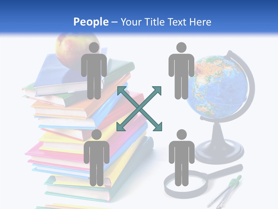 School Supplies Chalk Paper PowerPoint Template