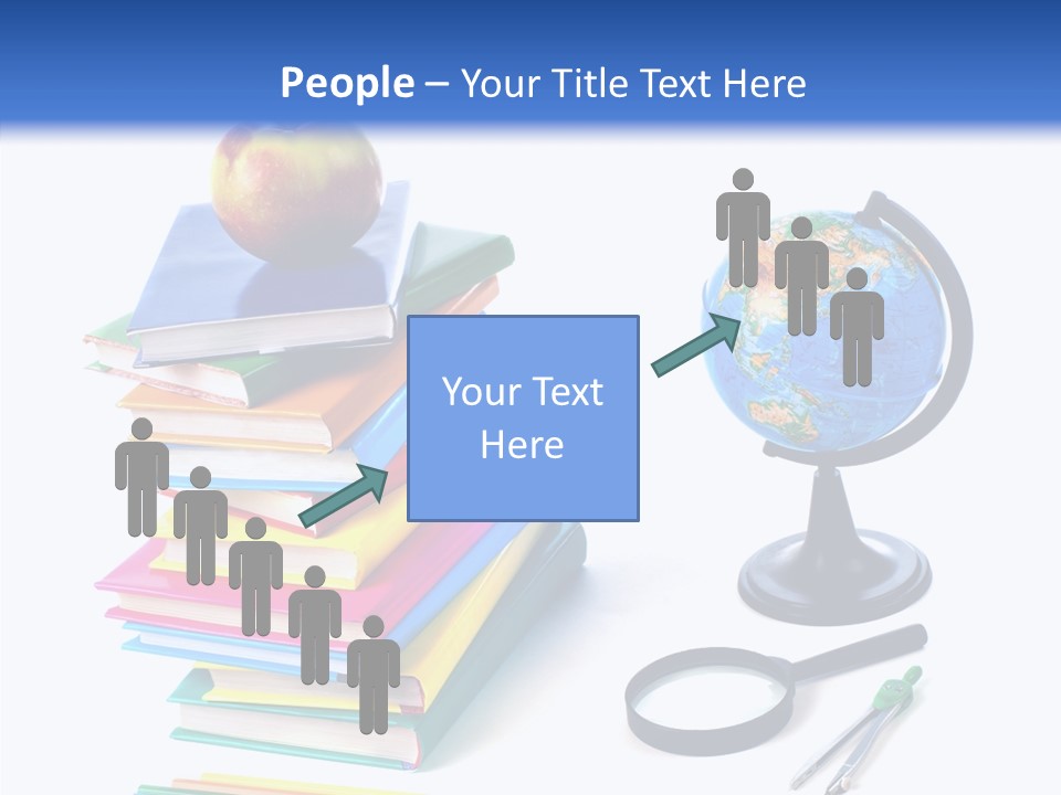 School Supplies Chalk Paper PowerPoint Template