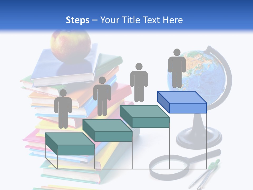 School Supplies Chalk Paper PowerPoint Template