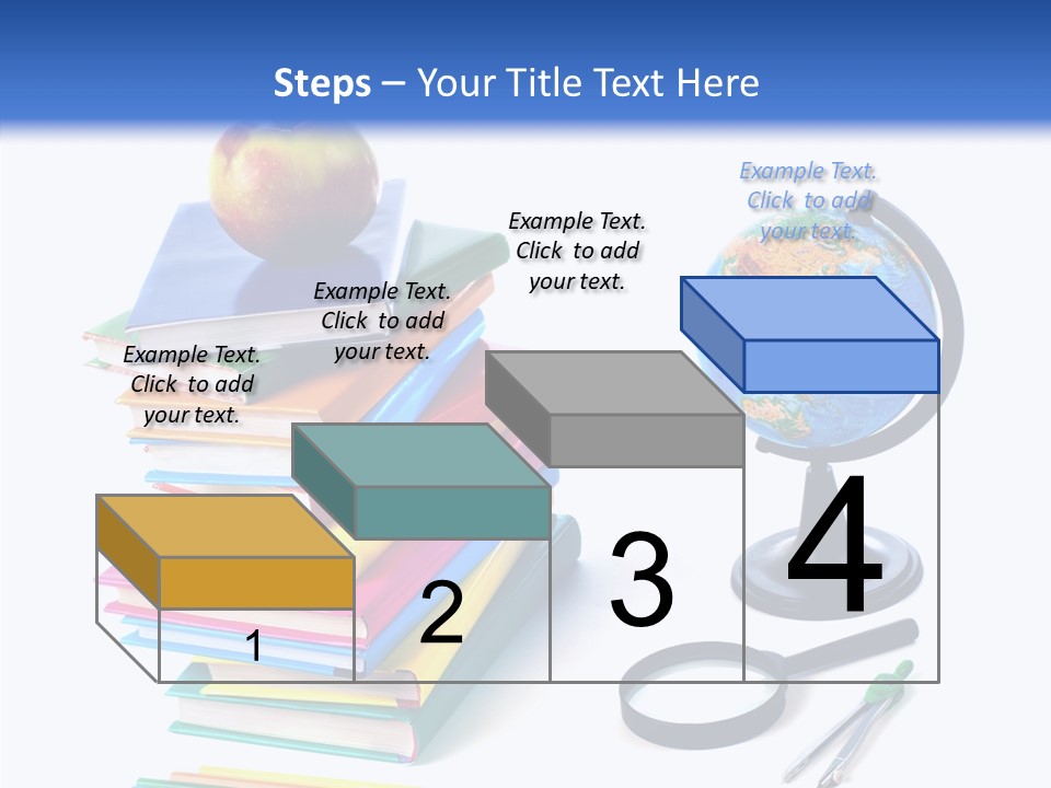 School Supplies Chalk Paper PowerPoint Template