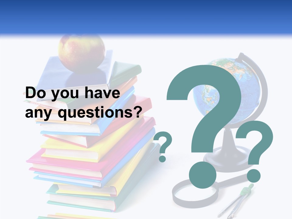 School Supplies Chalk Paper PowerPoint Template