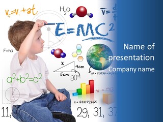 Science Add Boy PowerPoint Template