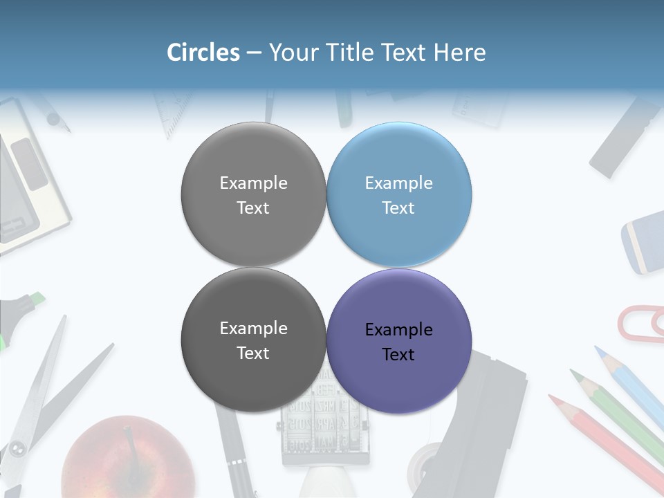 Arbeitsmaterial Radiergummi Zirkel PowerPoint Template