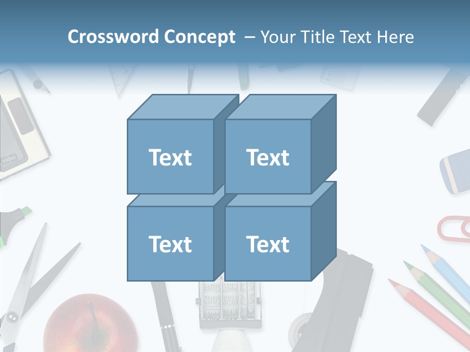 Arbeitsmaterial Radiergummi Zirkel PowerPoint Template