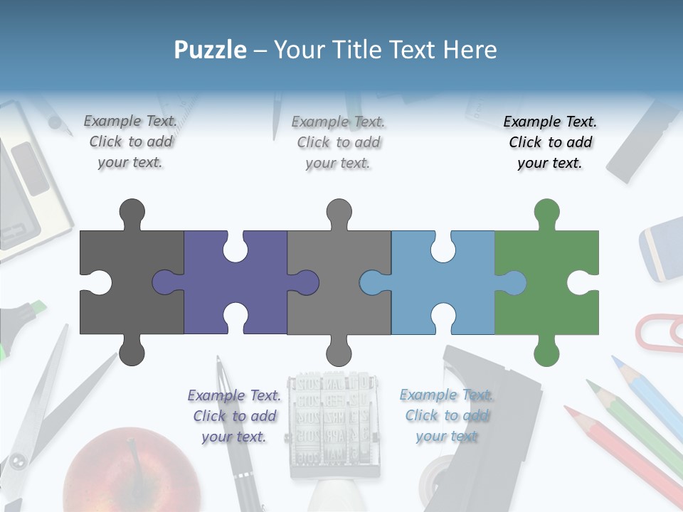 Arbeitsmaterial Radiergummi Zirkel PowerPoint Template