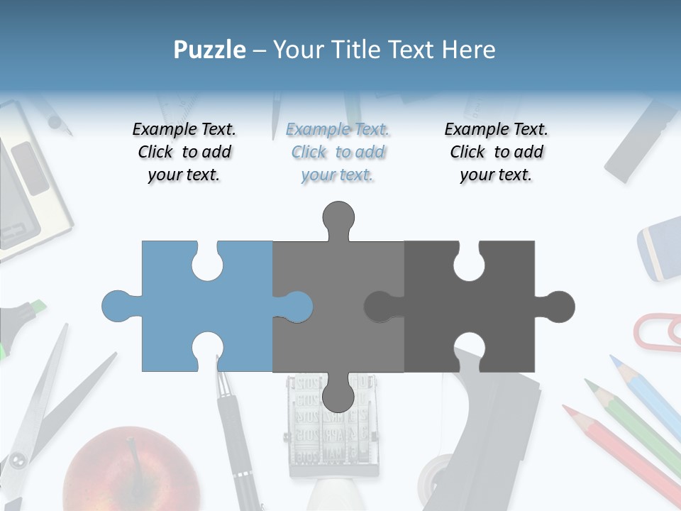 Arbeitsmaterial Radiergummi Zirkel PowerPoint Template