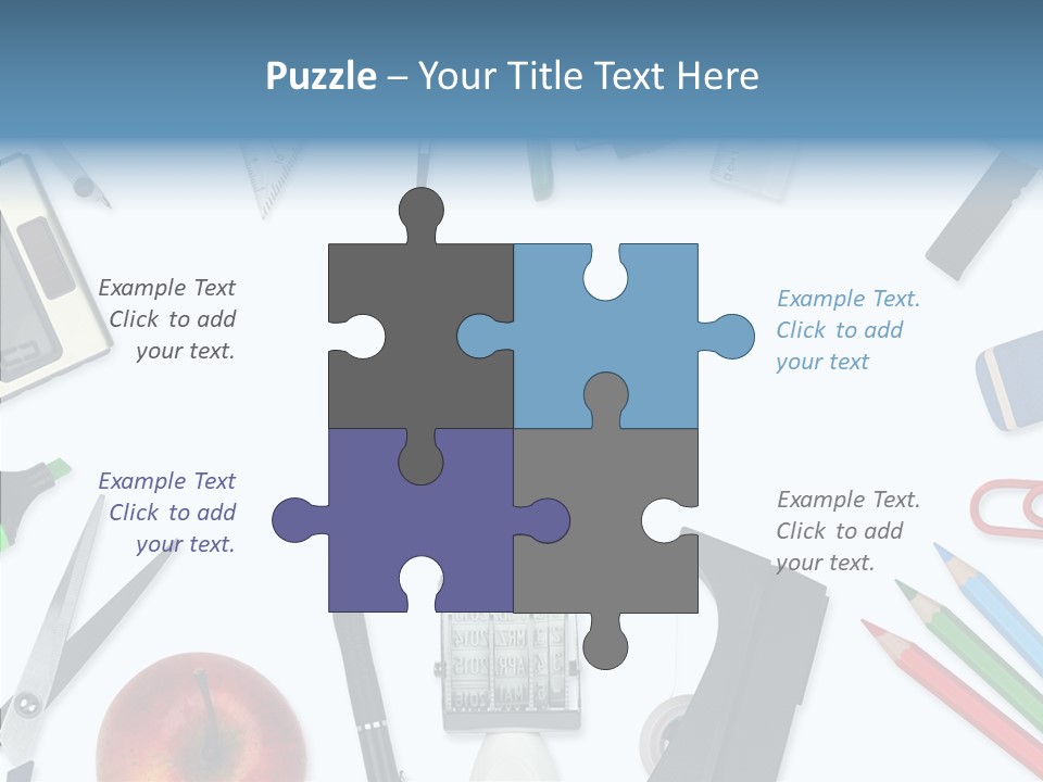 Arbeitsmaterial Radiergummi Zirkel PowerPoint Template