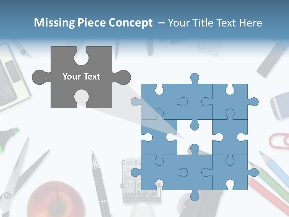 Arbeitsmaterial Radiergummi Zirkel PowerPoint Template