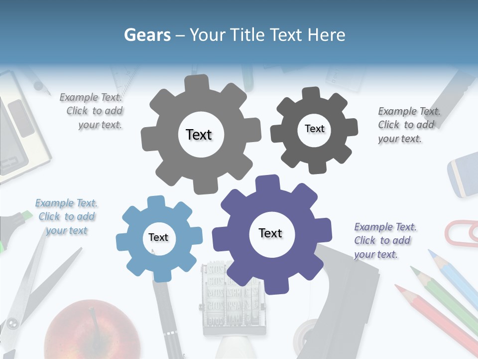 Arbeitsmaterial Radiergummi Zirkel PowerPoint Template