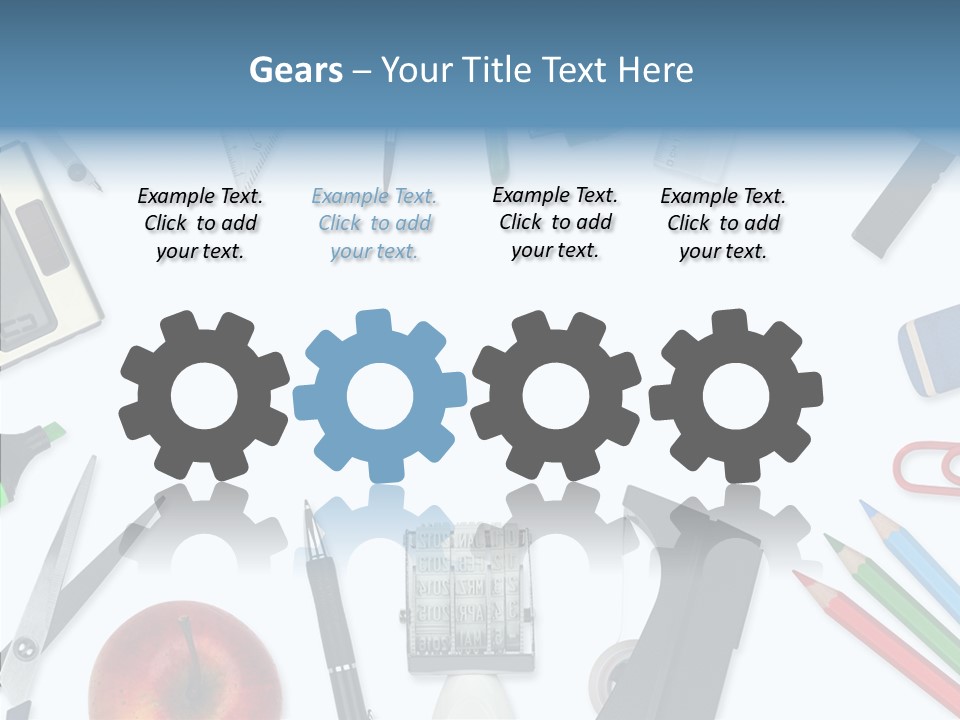 Arbeitsmaterial Radiergummi Zirkel PowerPoint Template