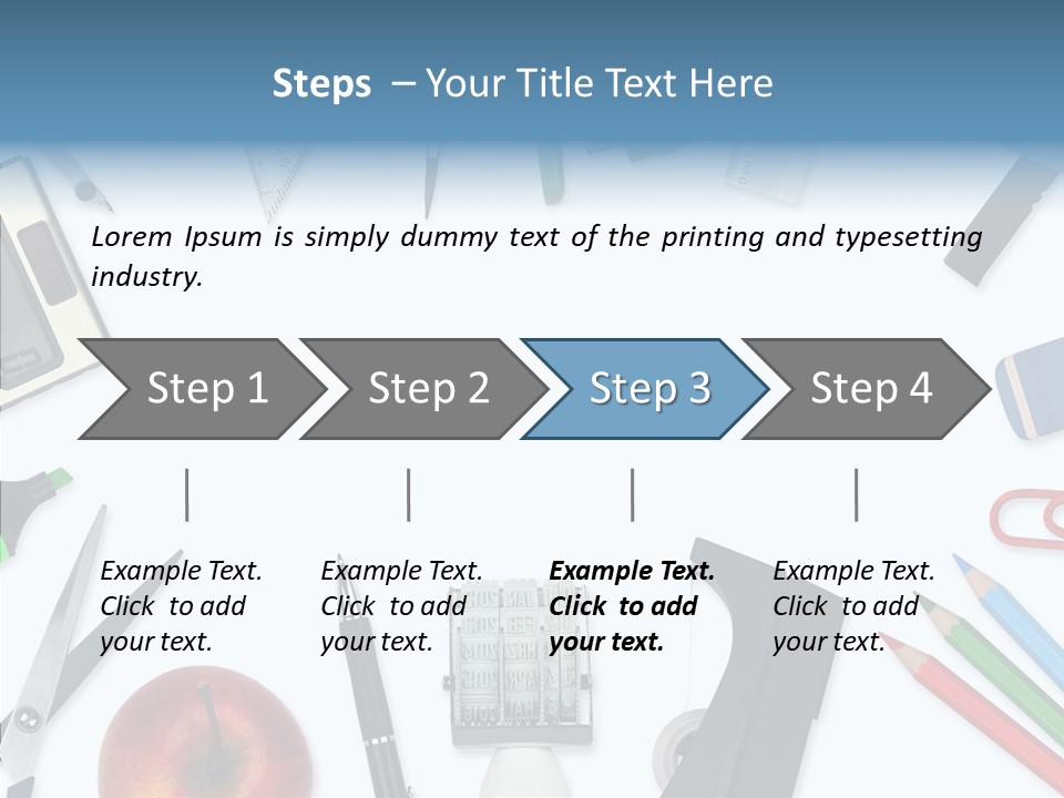 Arbeitsmaterial Radiergummi Zirkel PowerPoint Template