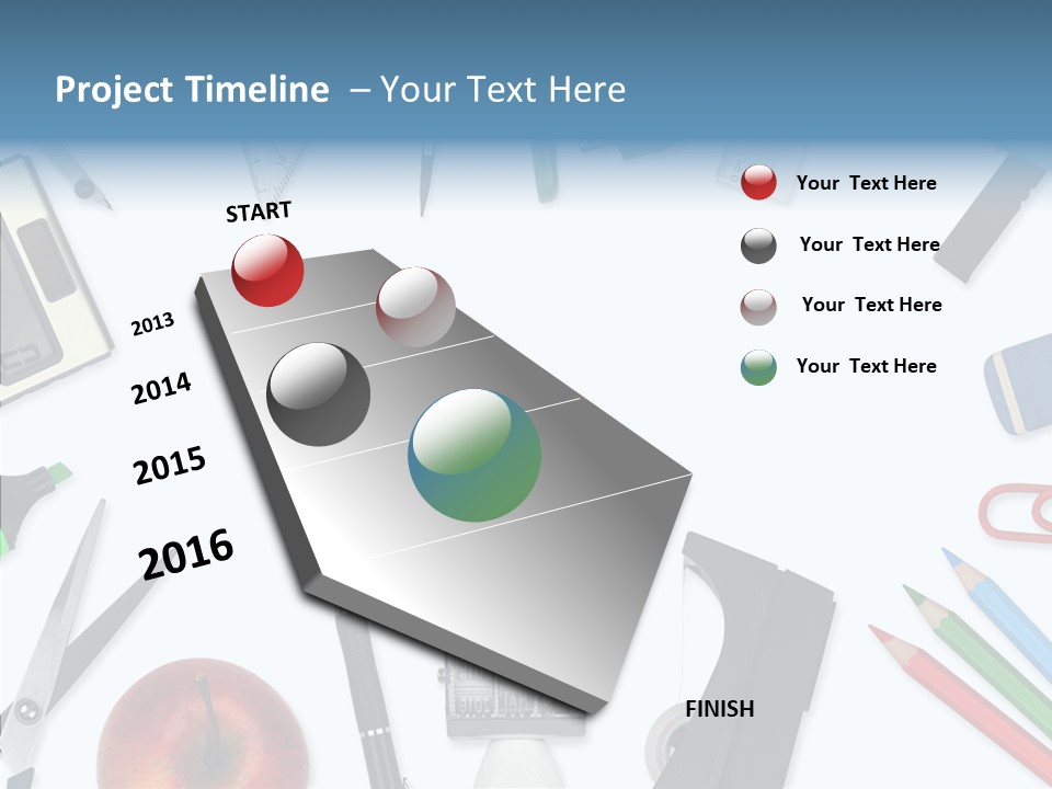 Arbeitsmaterial Radiergummi Zirkel PowerPoint Template