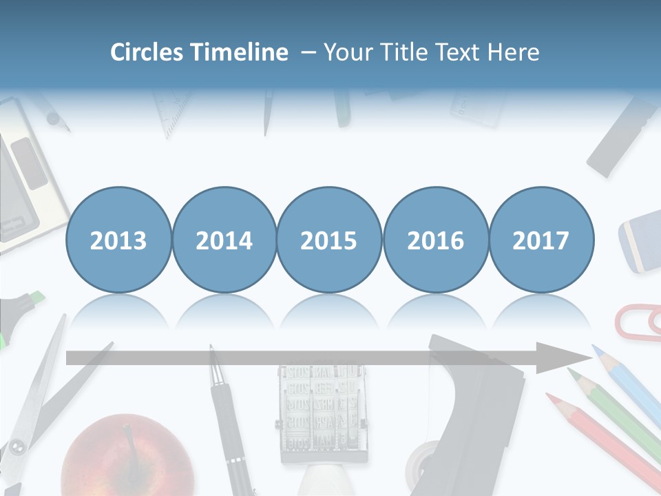 Arbeitsmaterial Radiergummi Zirkel PowerPoint Template