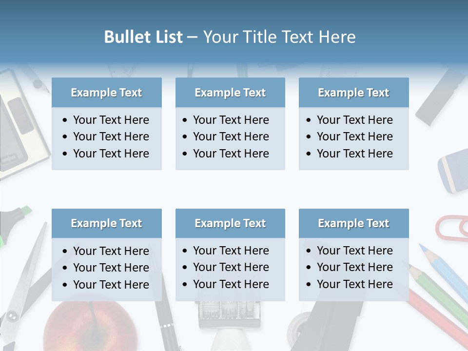 Arbeitsmaterial Radiergummi Zirkel PowerPoint Template
