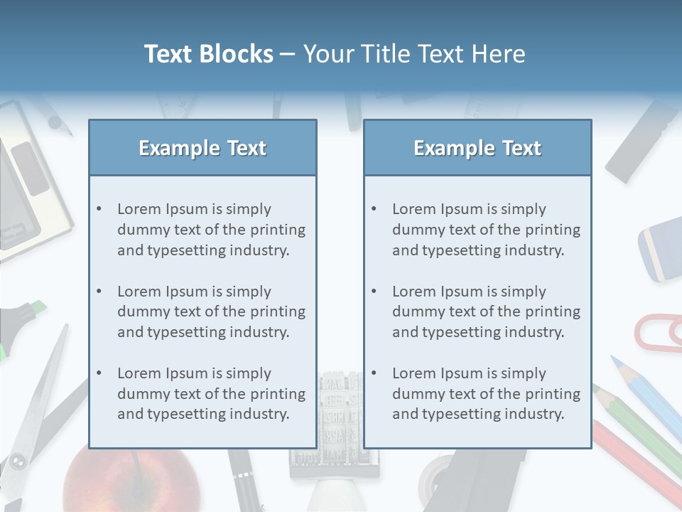 Arbeitsmaterial Radiergummi Zirkel PowerPoint Template