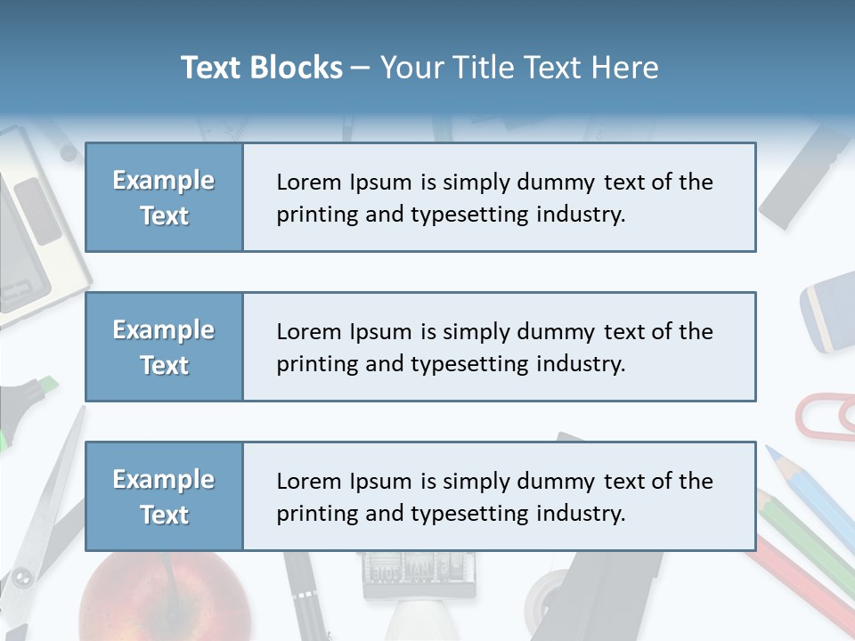 Arbeitsmaterial Radiergummi Zirkel PowerPoint Template