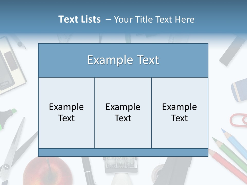 Arbeitsmaterial Radiergummi Zirkel PowerPoint Template