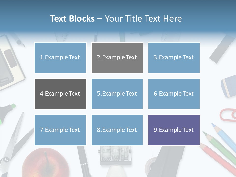 Arbeitsmaterial Radiergummi Zirkel PowerPoint Template
