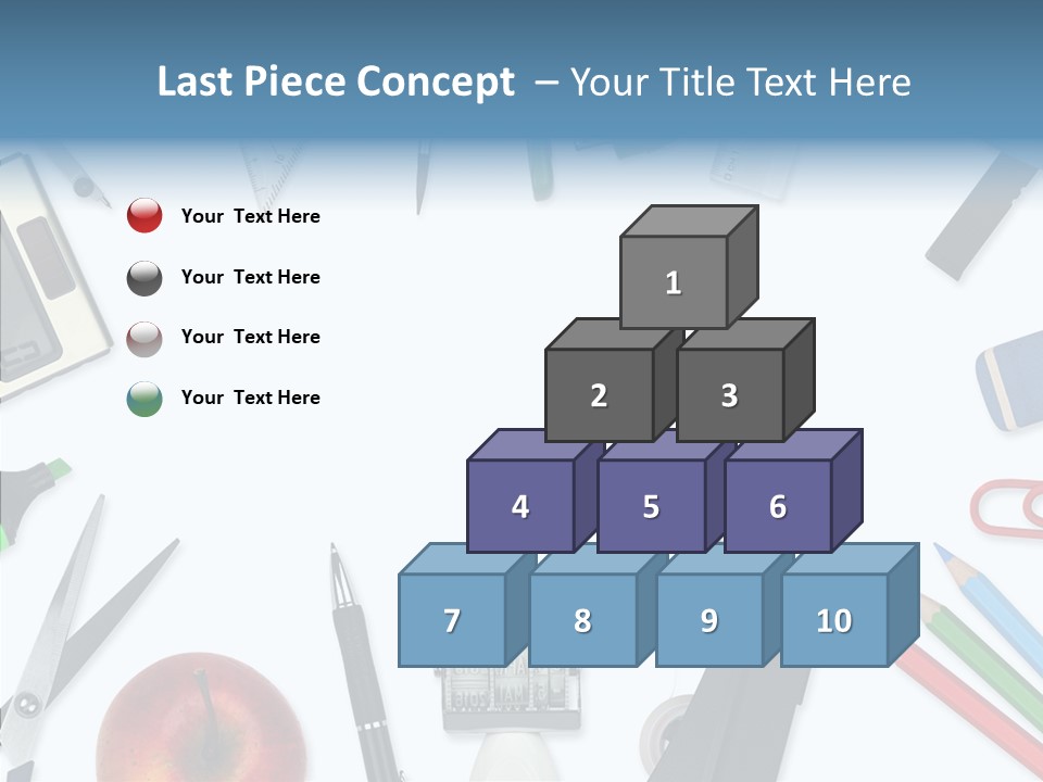 Arbeitsmaterial Radiergummi Zirkel PowerPoint Template