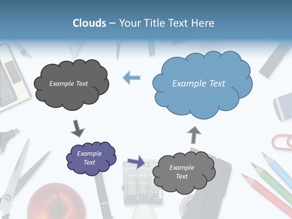 Arbeitsmaterial Radiergummi Zirkel PowerPoint Template
