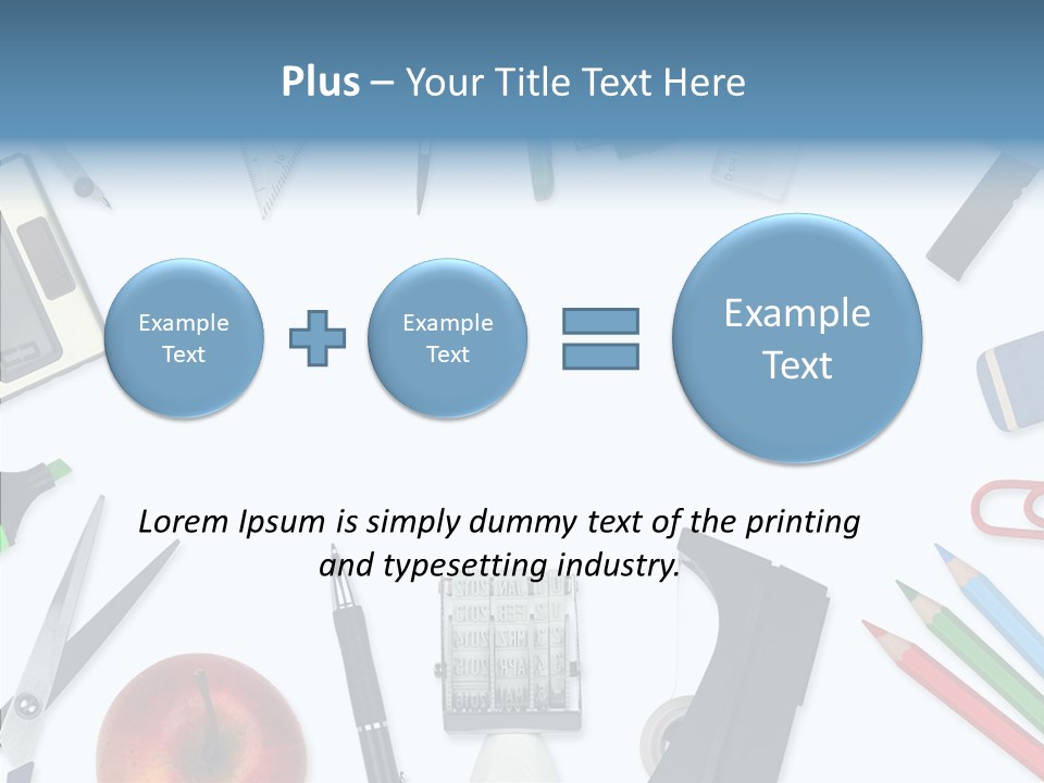 Arbeitsmaterial Radiergummi Zirkel PowerPoint Template