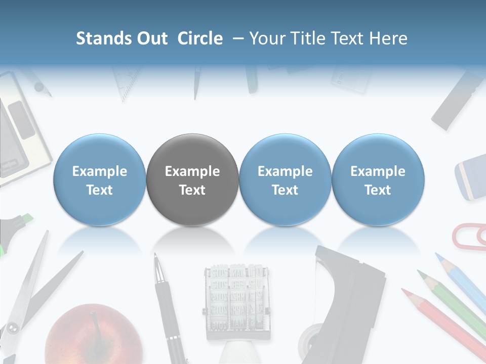 Arbeitsmaterial Radiergummi Zirkel PowerPoint Template