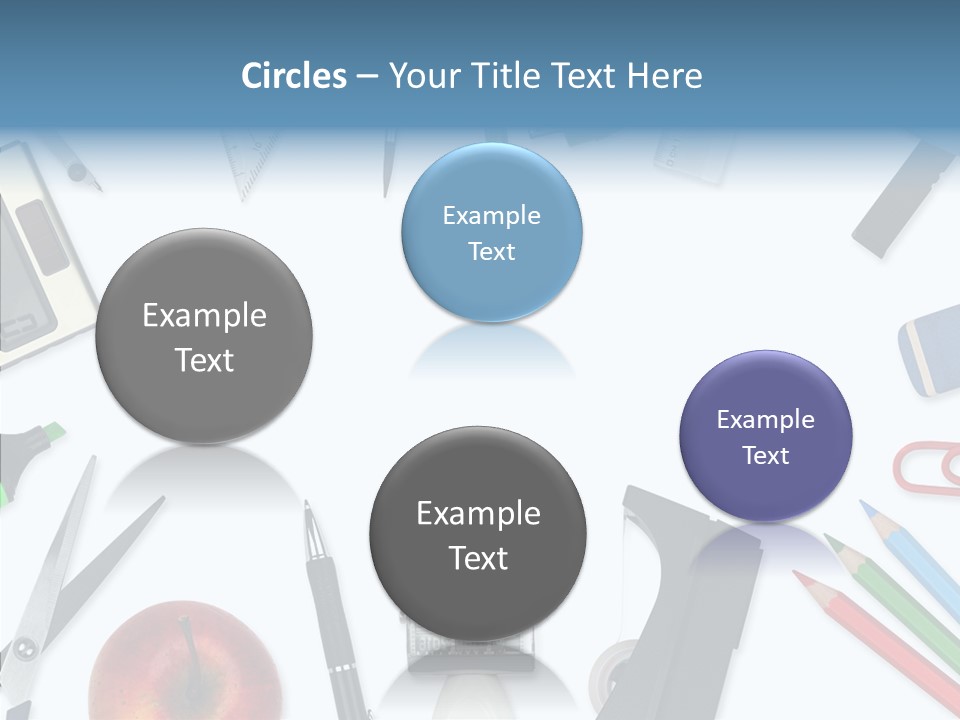 Arbeitsmaterial Radiergummi Zirkel PowerPoint Template