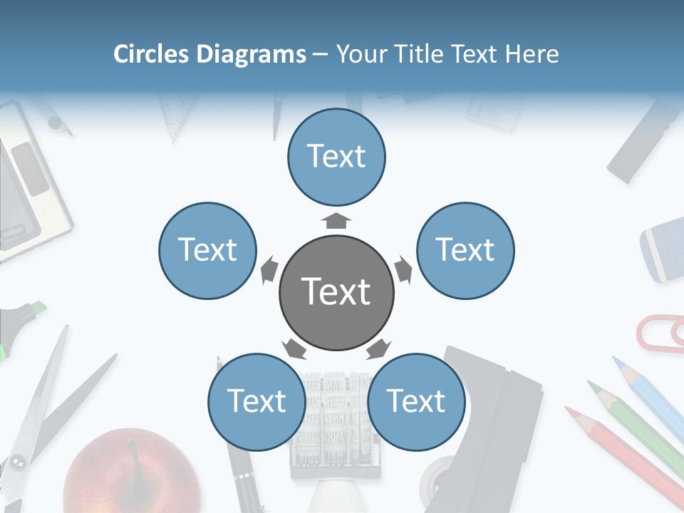 Arbeitsmaterial Radiergummi Zirkel PowerPoint Template