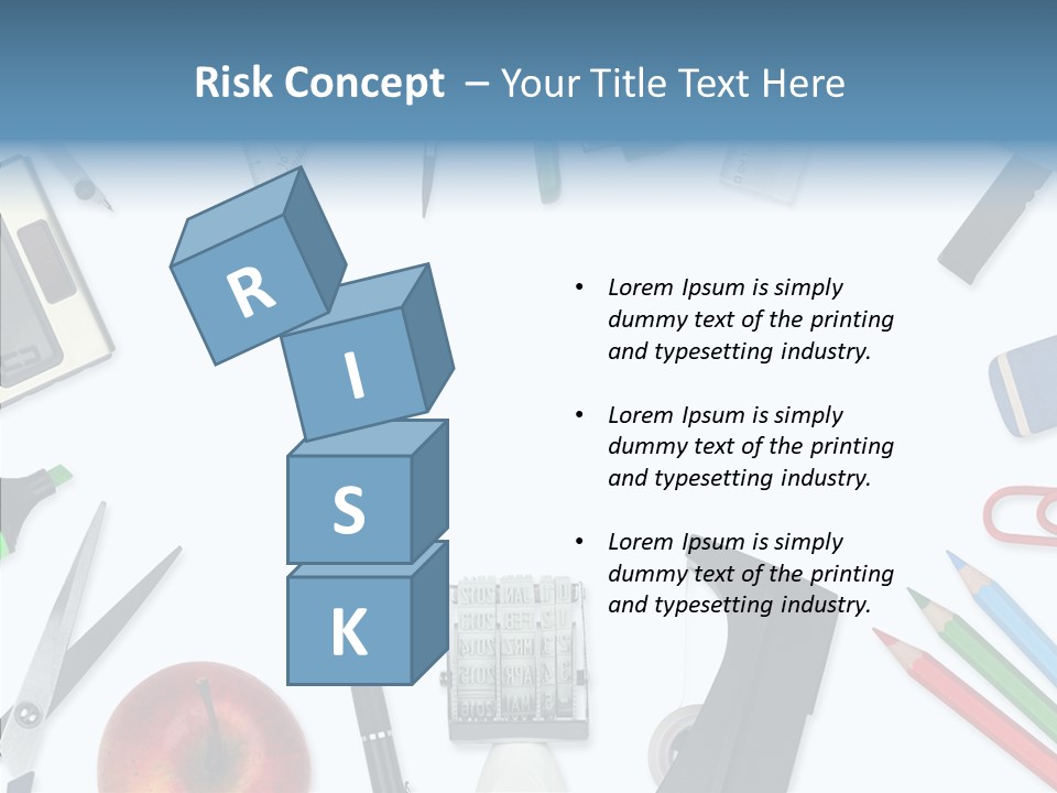 Arbeitsmaterial Radiergummi Zirkel PowerPoint Template